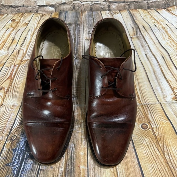 Johnston & Murphy Meade Plain Toe Leather Oxfords Mens Size 9.5 - Picture 2 of 5